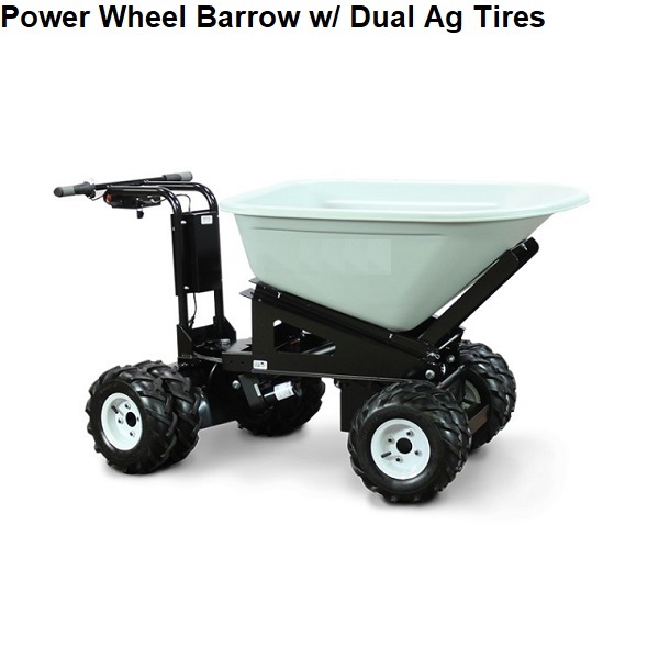 4 Wheel Power Drive and Dump Wheel Barrow 8 Cubic Foot